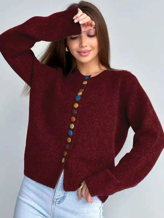 LE NOELLE™ | Cardigan à Boutons Accent