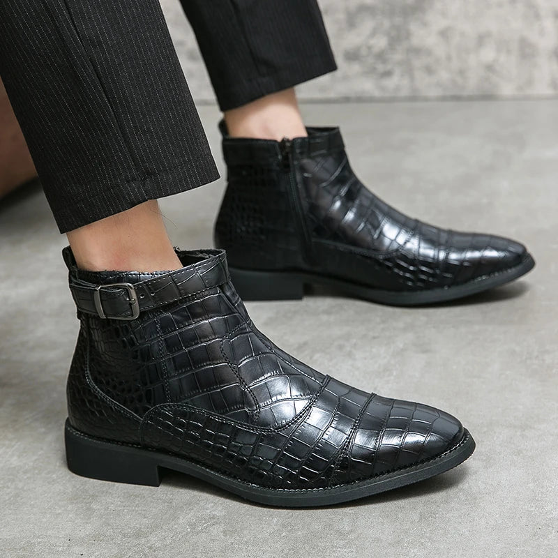 Dylan™ | Bottines en Cuir Synthétique avec Boucle